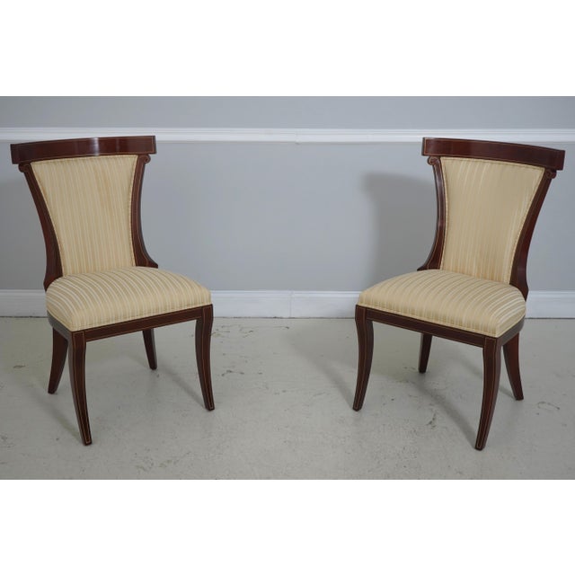 Set of 8 John Widdicomb Neoclassical Klismos Dining Room Chairs For Sale - Image 13 of 18