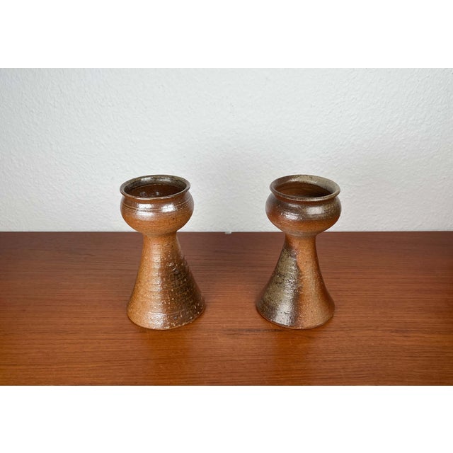 Mid-Century Modern Mid-Century Modern Danish Studio Pottery Candleholder from Gunni Nordström, 1960s, Set of 2 For Sale - Image 3 of 18
