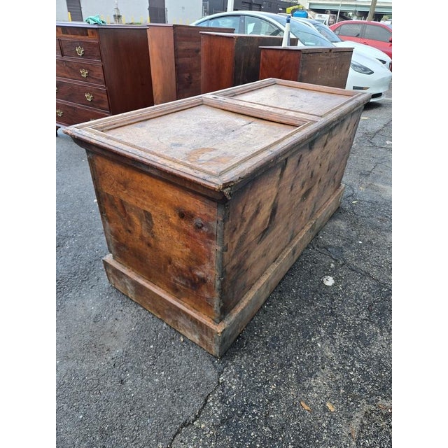 18th Century Austrian / German Stenciled Sockeltruhe Wedding Chest For Sale - Image 11 of 16