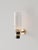 Magda i wall lamp in brass, aluminum & fluted glass by studio marine breynaert. Dimensions: w 10 x d 13.5 x h 34 cm....