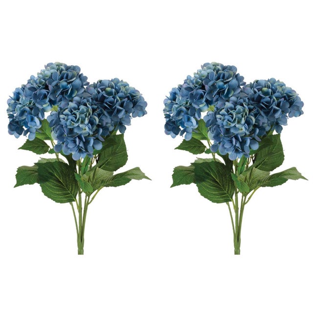 Rustic Hydrangea Floral Bush (Set of 2) For Sale - Image 3 of 3