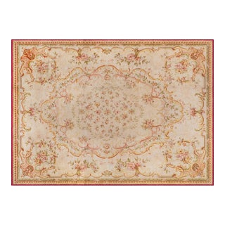 Oversized Antique Savonnerie Rug from France For Sale