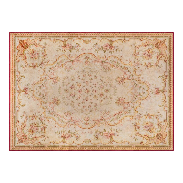 Oversized Antique Savonnerie Rug from France For Sale