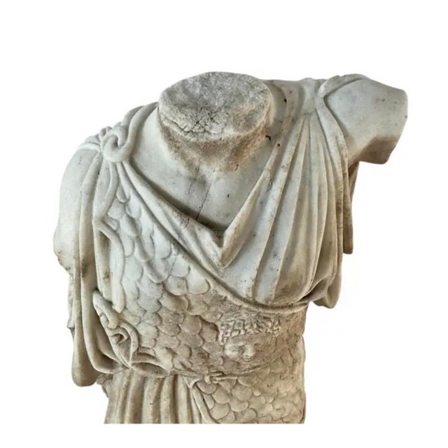 Greek Roman Marble Torso Sculpture on Iron Stand, 20th Century, Italy For Sale - Image 12 of 18