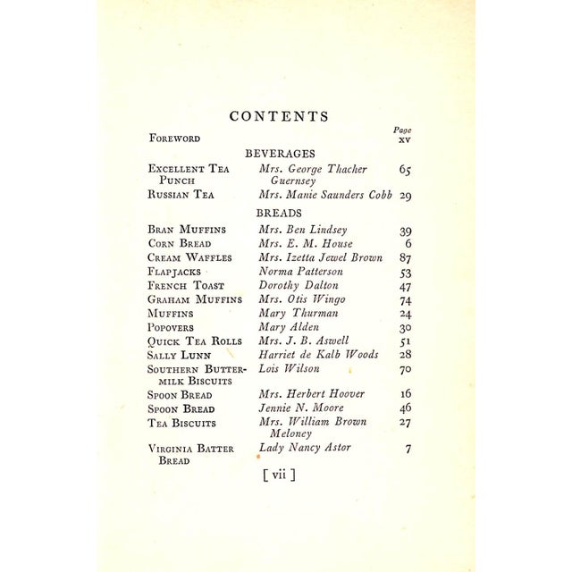 "Favorite Recipes of Famous Women" 1925 Stratton, Florence [Foreword By] For Sale In New York - Image 6 of 6