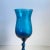 Mid Century Modern 1960s Vintage Empoli Art Glass Vase Teal Blue Colored Twisted Snifter 13” Tall Beautiful rich color on...