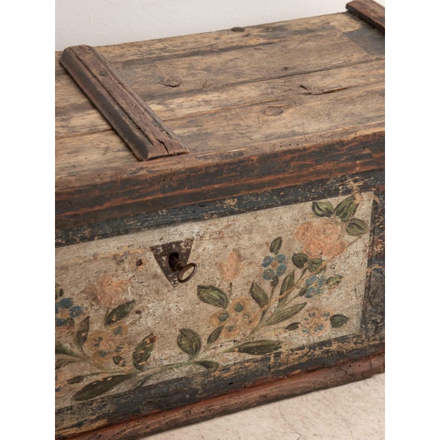 Wood Swedish Chest in Pine, 1700s For Sale - Image 7 of 8