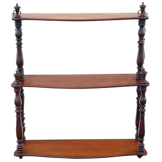 Antique Mahogany Wall Bookcase, 1800s For Sale - Image 3 of 5
