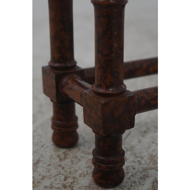 Glass Baker Regency Style Faux Bamboo Glass Top Coffee Table For Sale - Image 7 of 11