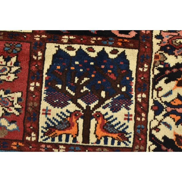 Bakhtiari Rug 5’6” X 9’11” Multicolor Wool Semi-Antique Hand-Knotted Carpet For Sale - Image 4 of 15