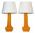 Swedish Art Glass Table Lamps by Gert Nyström for Hyllinge Glasbruk, 1960s, Set of 2 For Sale