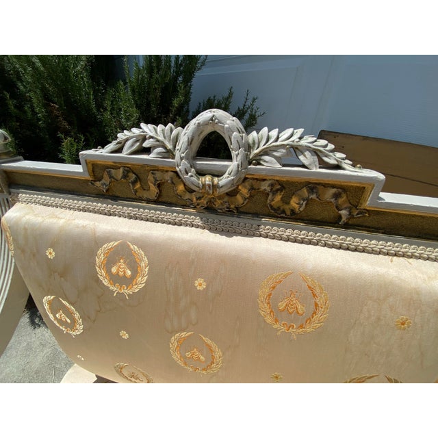 19th Century French Louis XV Style Gold Giltwood 3-Piece Parlor Salon Suite For Sale - Image 9 of 17