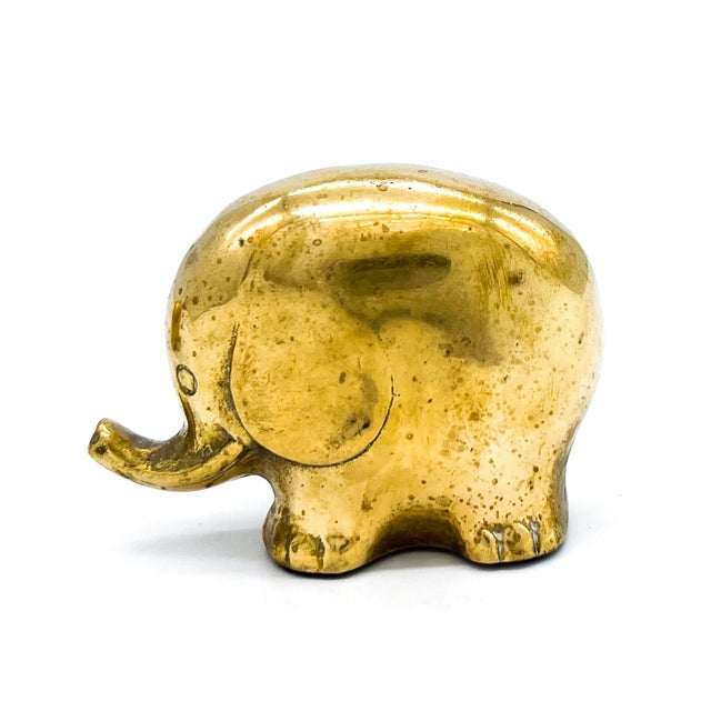 Set of 3 Brass Elephant Figurines by Jack Housman Inc. – Hollywood Regency / Mid-Century Modern For Sale - Image 10 of 12