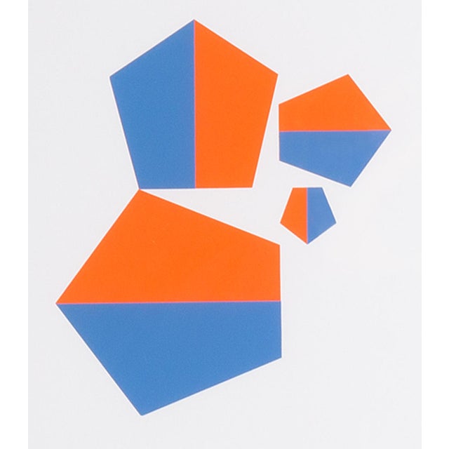 A 1995 serigraph print, titled "Konstruktion and Intuition," by the German artist Anton Stankowski (1906-1998). This print...