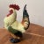 Vintage Hand Painted Colorful Ceramic Rooster in Boots Statue Figure For Sale - Image 4 of 10
