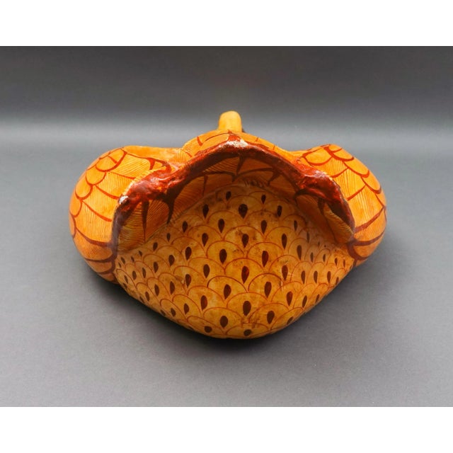 Mid 20th Century Mid 20th Century Sergio Bustamente Signed Large Paper Mache Duck Bowl Planter For Sale - Image 5 of 9