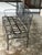 Metal Vintage French Provincial Style Wrought Iron Garden Bench in Glossy Black For Sale - Image 7 of 9