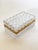 1980s Vintage Crystal Glass Casket Box With Brass Trim For Sale - Image 5 of 10