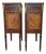 1940s Pair of French Empire Style Wood Nightstands With Inlay and Bronze Mounts For Sale