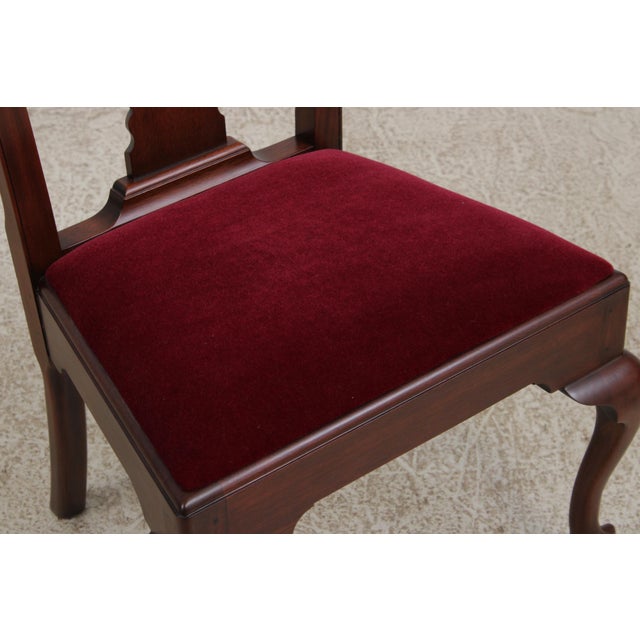 Set of 12 Henkel Harris Clawfoot Mahogany Dining Room Chairs For Sale - Image 11 of 15