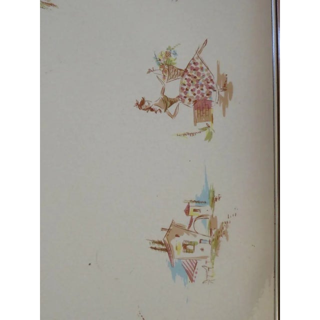 Wood & Ceramic Trolley on Wheels, 1950s For Sale - Image 12 of 18