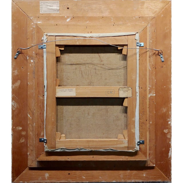 Dietz Edzard -Portrait of a Girl in Pink Dress & Hat of Flowers-Oil Painting For Sale - Image 11 of 13