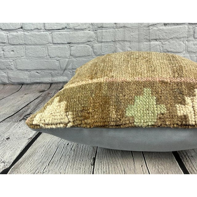 20 x 20 Rug Pillow Enchanted Echoes Turkish Pillow Cushion Cover For Sale - Image 4 of 4