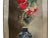 1970s Chinese Red Flower Vase Embroidery Scroll Painting Wall Art For Sale - Image 5 of 5