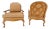 Pair of Wide Seat Carved Lattice Woodwork Back Queen Ann Lounge Chairs For Sale
