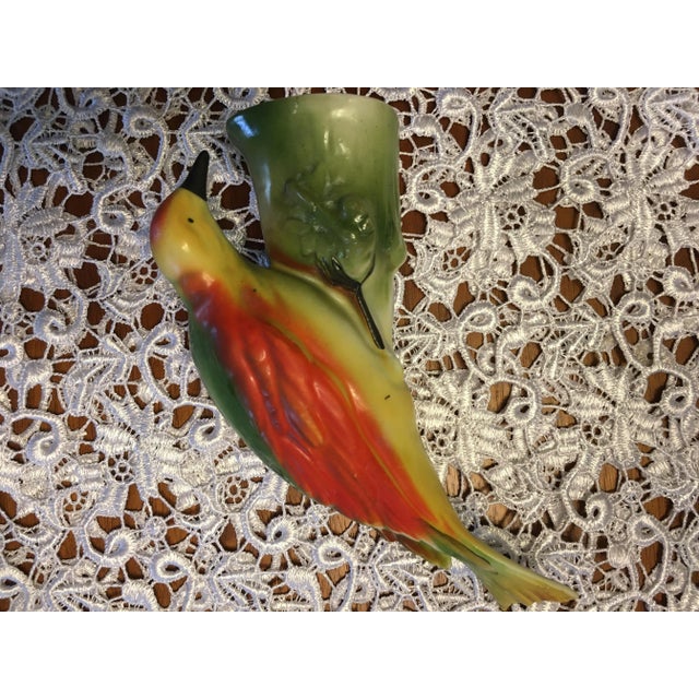 Set of 2 Porcelain Birds. in red Signed Germany Height: - 15.5 cm. - 12cm wide - 5.5 cm. A bird without signature bright:...