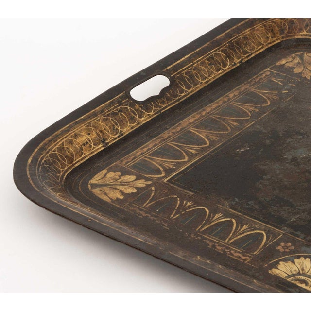 American American Paint-Decorated Tole Tray For Sale - Image 3 of 9