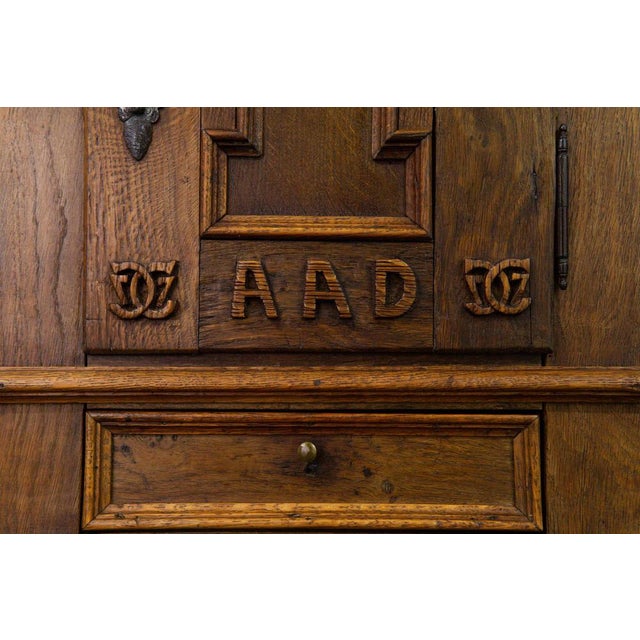 Brown Baroque Tobacco Cabinet in Oak For Sale - Image 8 of 13