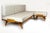 Wood Vintage Modular Corner Sofa Bed with Ottoman, 1960s, Set of 2 For Sale - Image 7 of 18