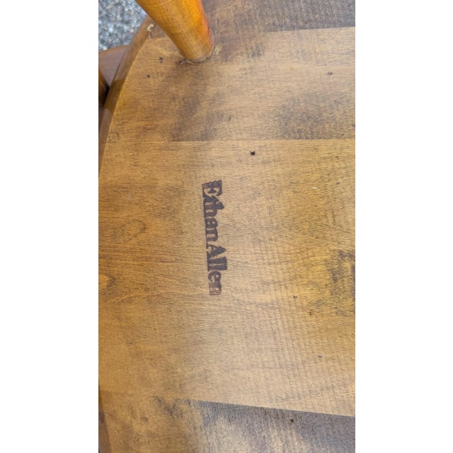 Wood Vintage Ethan Allen Side Chairs - A Pair For Sale - Image 7 of 8