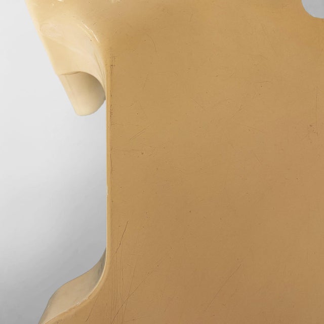 Italian Space Age Cream Chairs by Joe Colombo for Kartell, 1970s, Set of 2 For Sale - Image 14 of 18