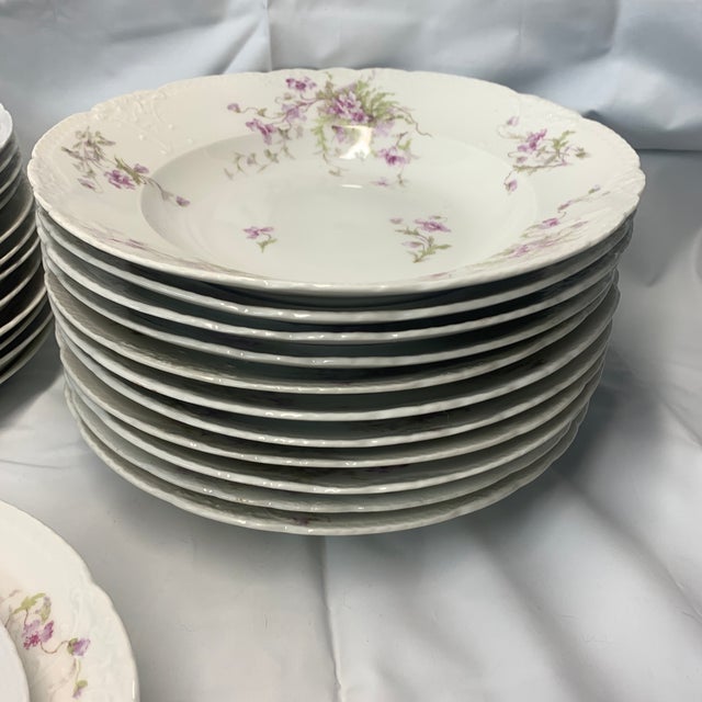 Victorian Vintage Heirloom Collection Service for 12 French Limoges Dinner Plates & Matching Bowls - 26 PCS For Sale - Image 3 of 7