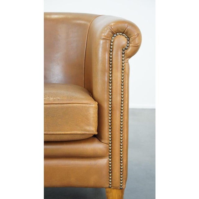 Sheep Leather Club Chair For Sale - Image 9 of 13