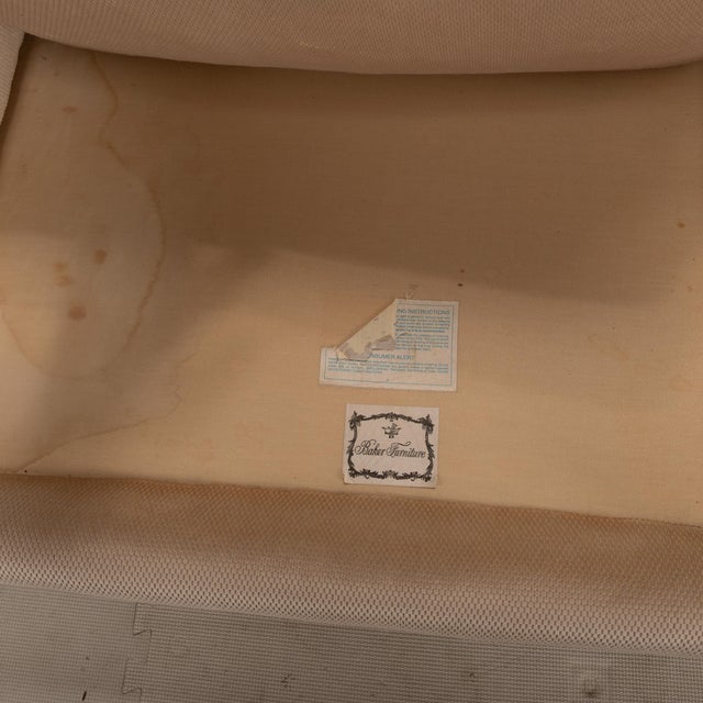 1970s Duck Feather Down Upholstered Long Parson Sofa by Baker - For Reupholstering 2 of 2 For Sale - Image 11 of 14