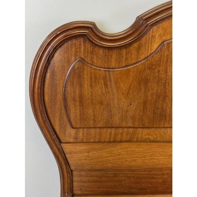 Antique French Walnut Double Bed Carved Headboard For Sale - Image 10 of 12