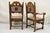 Antique Vanleigh Carved Oak Italian Renaissance Style Throne Arm Chairs - A Pair For Sale - Image 10 of 12