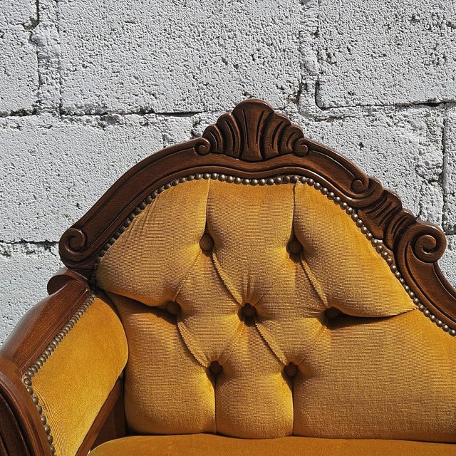 Brown Italian Telephone Gossip Bench, 1960s For Sale - Image 8 of 9