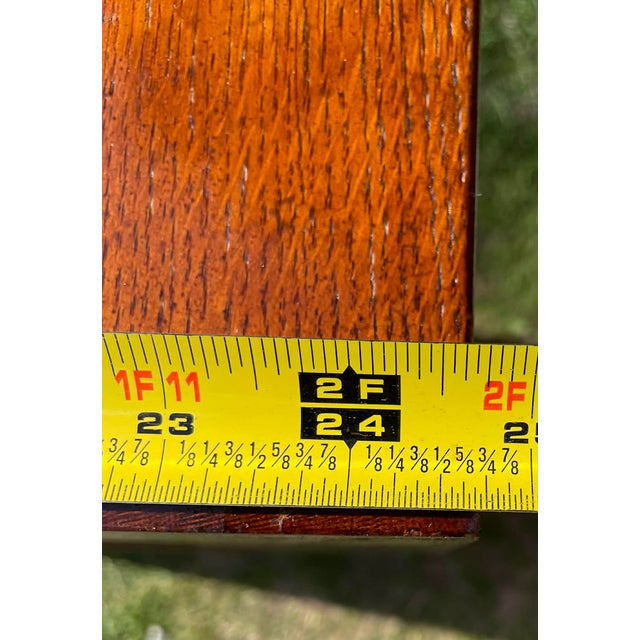 Antique 3 Drawer Oak Filing Cabinet For Sale - Image 10 of 13