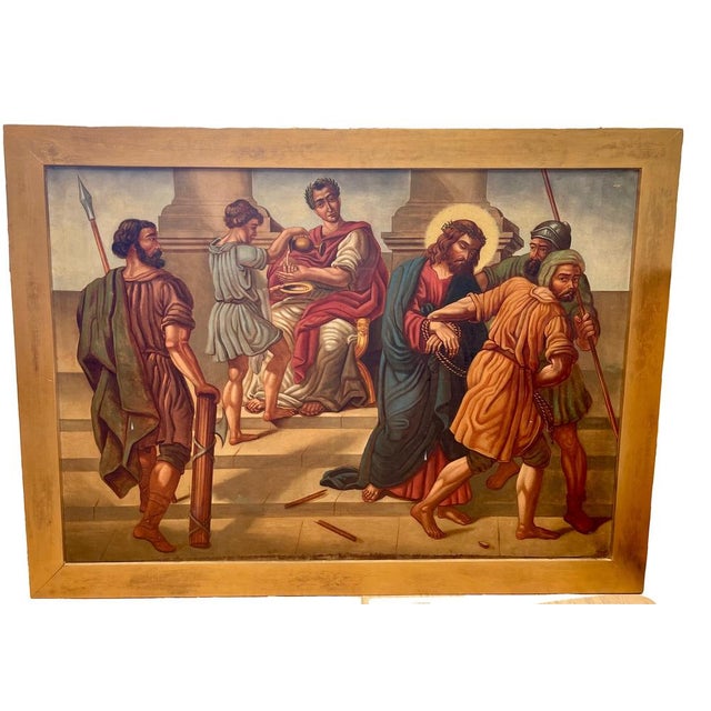 The Judgement of Jesus, 19th Century, Oil Painting For Sale - Image 10 of 11