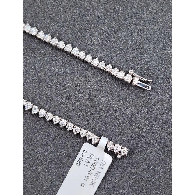 6.81 Ct Diamond Tennis Necklace For Sale - Image 4 of 4