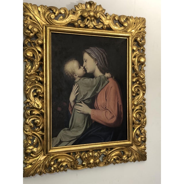 Virgin and Child, 1982, Oil on Canvas, in Flawless conditions. Designed 1980 to 1989 This piece has an attribution mark, I...