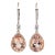 14x10mm, 10cts - Peach Morganite Earrings W Natural Diamonds in Solid 14k Gold- Set of 2 For Sale