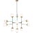 Ian Fowler By Visual Comfort Studio Cafe 12-Light Chandelier in Satin Brass For Sale