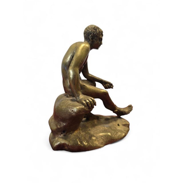 19th Century Grand Tour Bronze of Hermes Seated on a Rock For Sale - Image 6 of 9