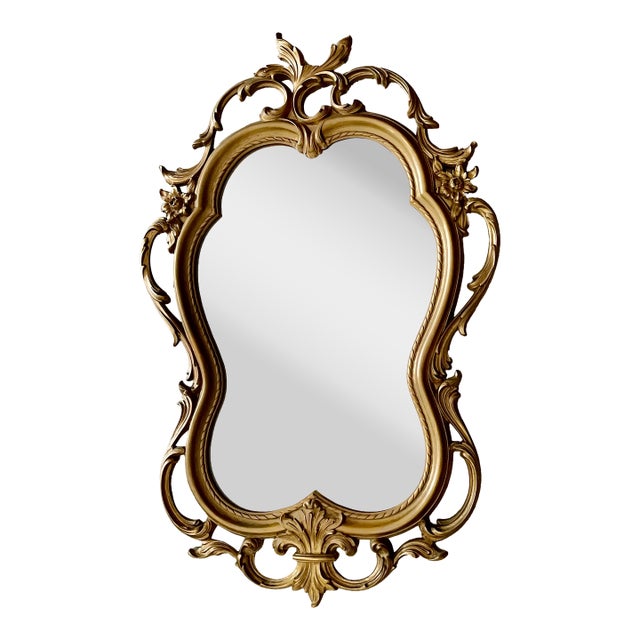 Vintage Baroque Syroco Style Wall Mirror For Sale