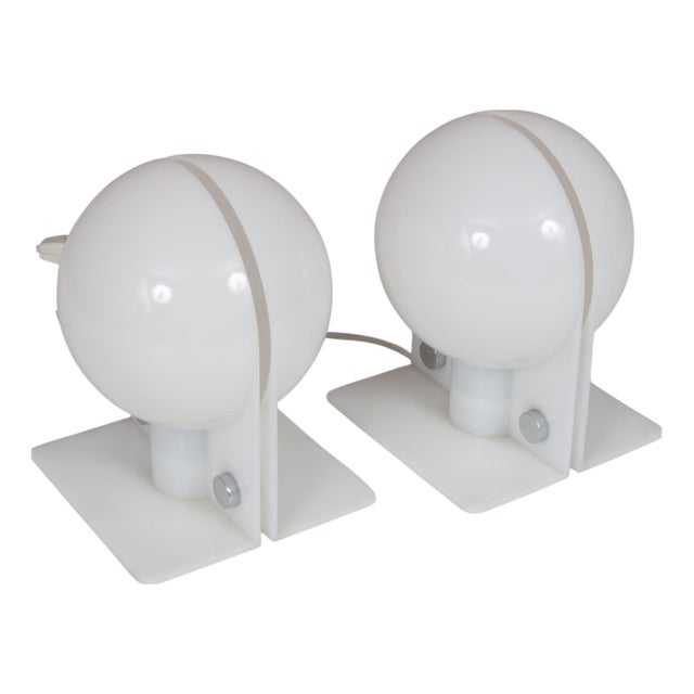 Sirio Lamps by Sergio Brazzoli for Guzzini, Italy, 1970s, Set of 2 For Sale